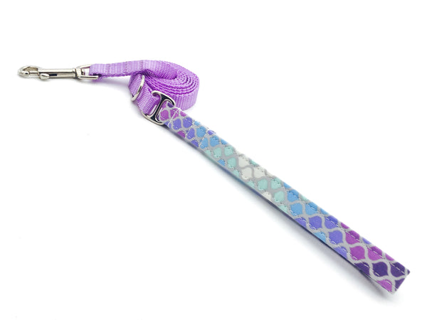 4 Black Paws | Mermaid Scale in Purple Leash